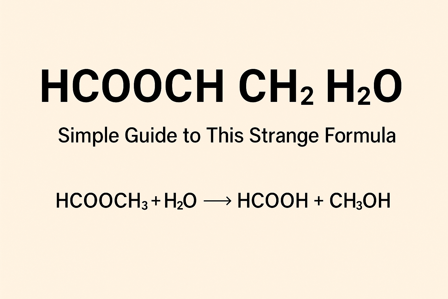HCOOCH CH2 H2O