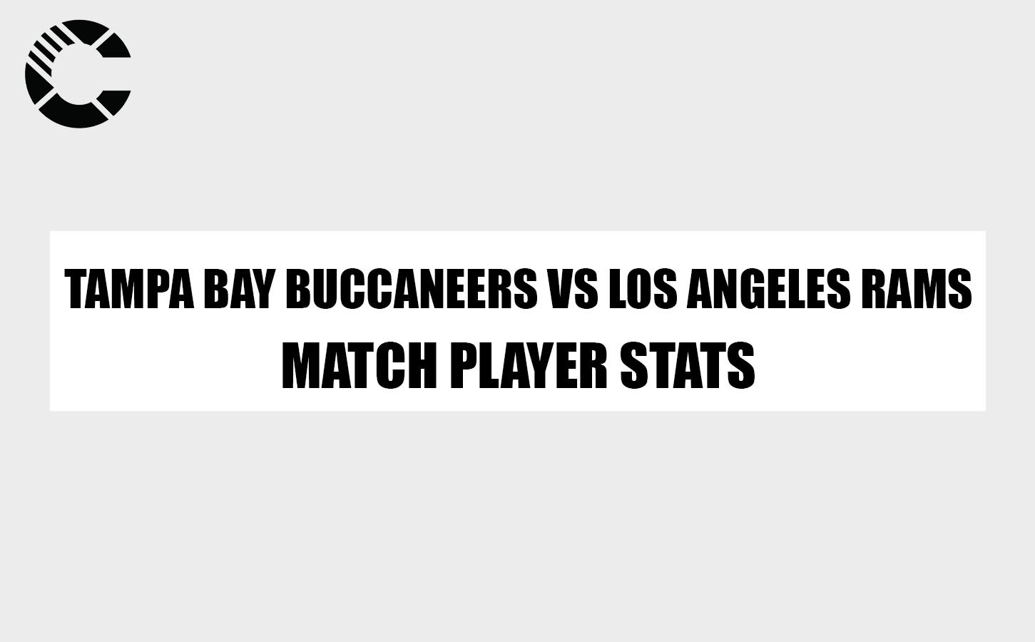 tampa bay buccaneers vs los angeles rams match player stats