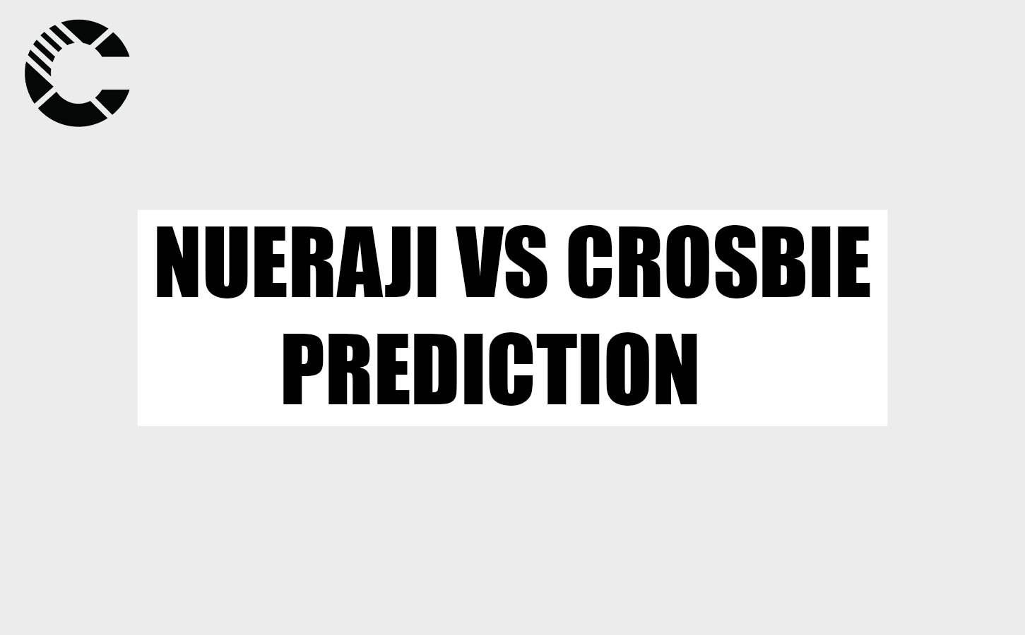 Nueraji vs Crosbie Prediction
