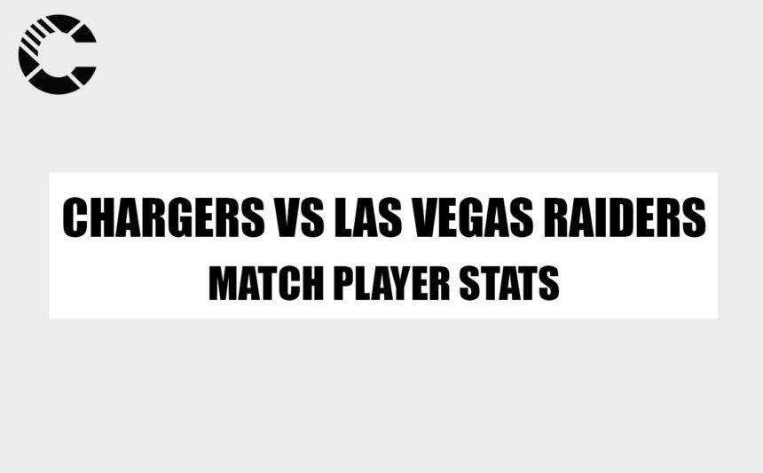 chargers vs las vegas raiders match player stats