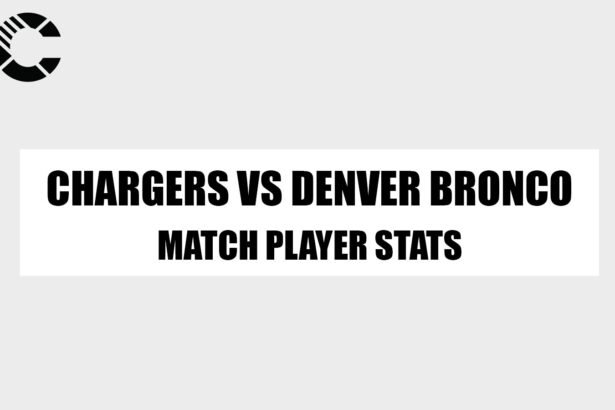 chargers vs denver broncos match player stats